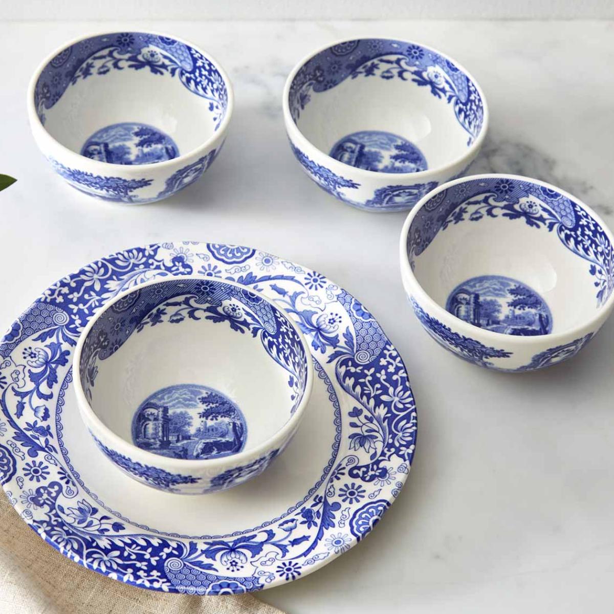 Blue Italian Dip Bowls Set of 4 image number null
